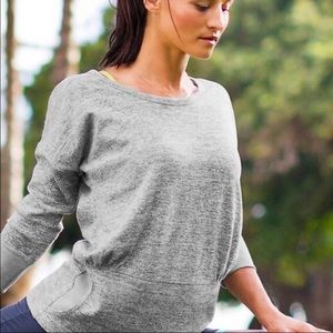 Athleta | Batwing and Robin Front Pocket Top